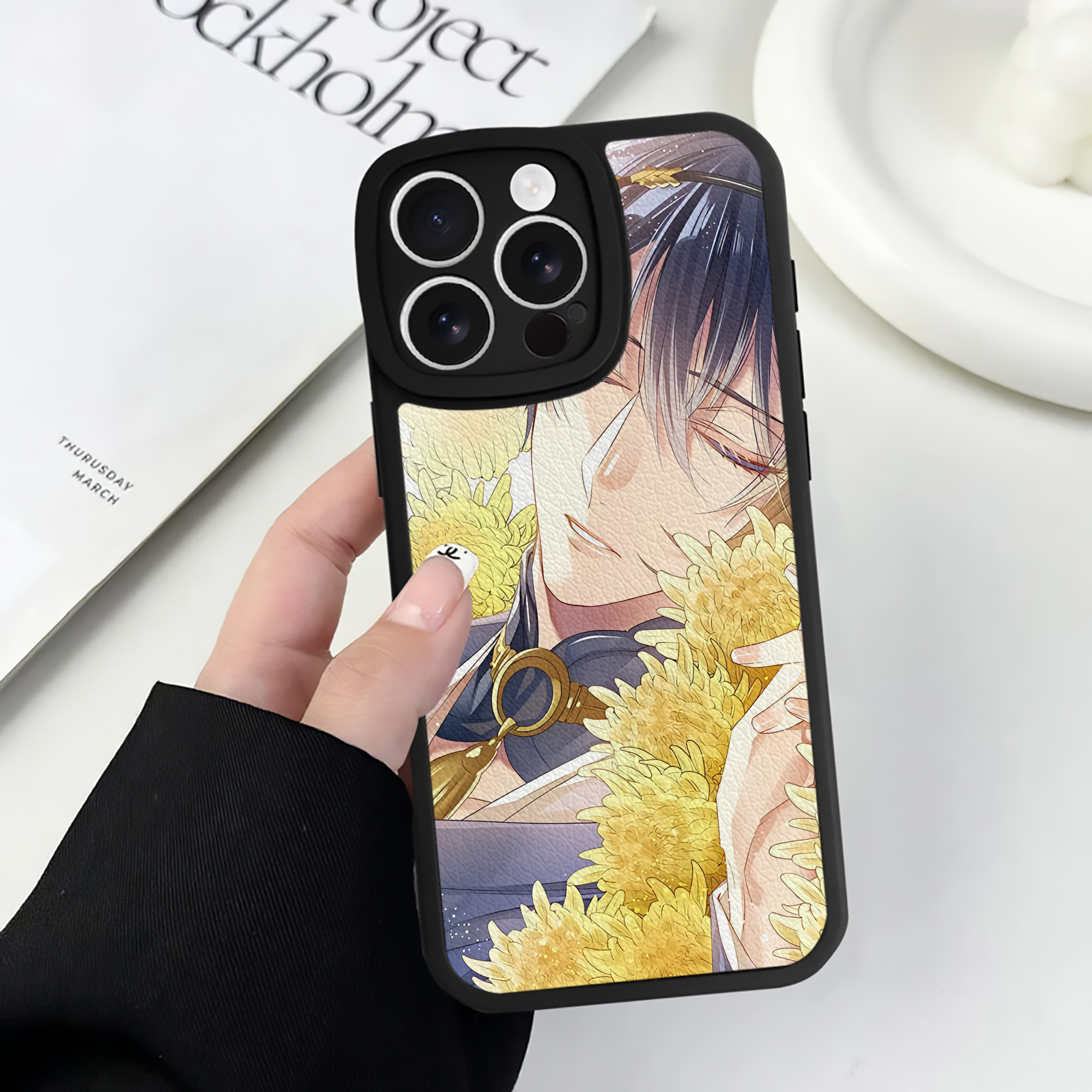 （画像用） 刀剣乱舞 Touken Ranbu 【iPhone 16シリーズ対応】シリコンスマホケース（レザー調） 材質：シリコン